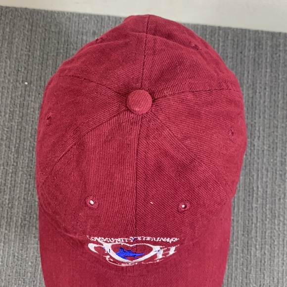 Community Veterinary Hospital Baseball Hat Unisex Burgundy Strapback Headshots - Picture 5 of 13